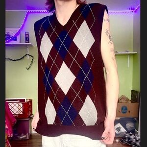 Burgundy Sweater Vest
